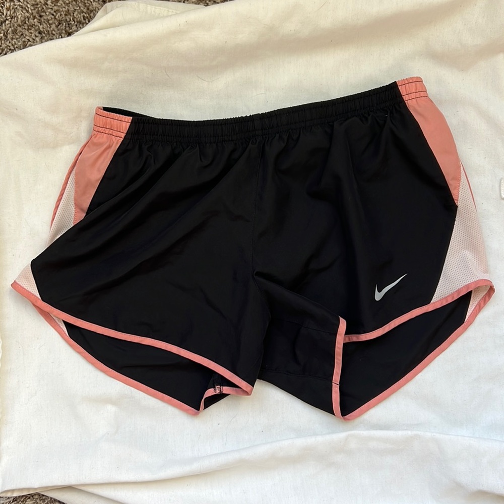 Nike Dri-Fit size L athletic shorts with undergarment attached elastic waistband